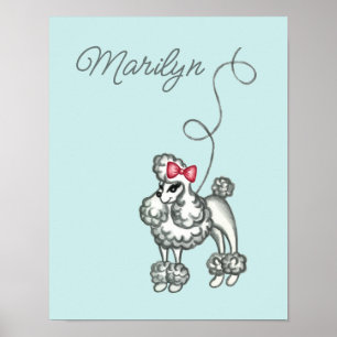 Arte de Poster Personalizado de Poodle Francês Ret