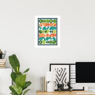 arte de pôster vintage geométrico clássico bauhaus