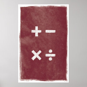 Arte de quatro operações - posters da matemátic