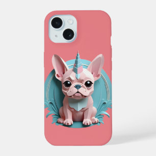 Arte de Recorte de Papel Pastel de Bulldog Francês
