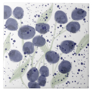 Arte de respingo roxo mirtilo aquarela
