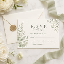 Arte de Resposta Personalizada de Casamento Botâni