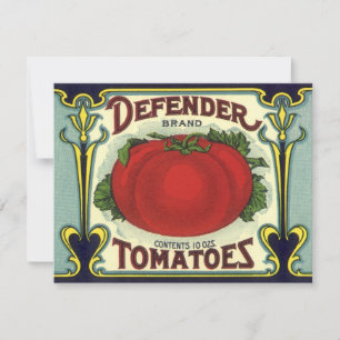 Arte de rótulo de caixa de frutas vintage, tomates