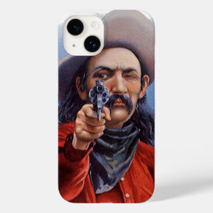 Arte de Rótulo de Charuto Antigo, Cowboy Acerta o