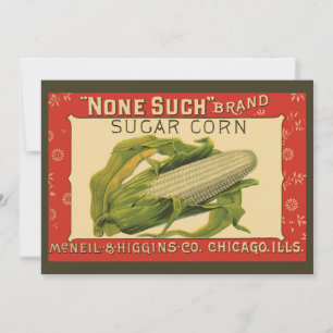 Arte de rótulo de legume vintage, None Such Sugar 