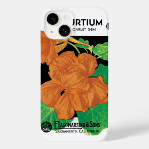 Arte de rótulo de pacote de sementes vintage, flor