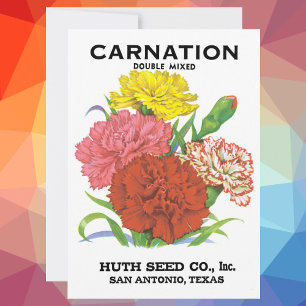 Arte de rótulo de pacote de sementes vintage, flor