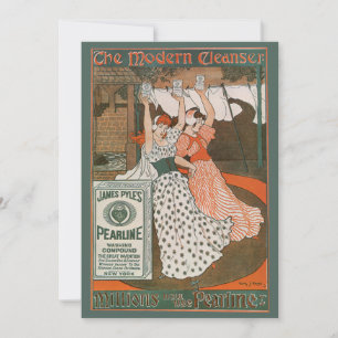 Arte de rótulo de produto antigo Pearline Modern C