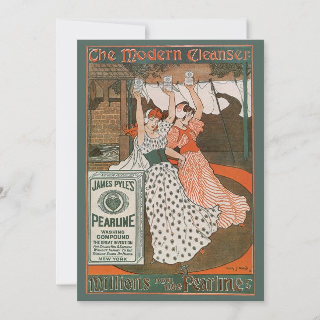 Arte de rótulo de produto antigo Pearline Modern C (Frente)