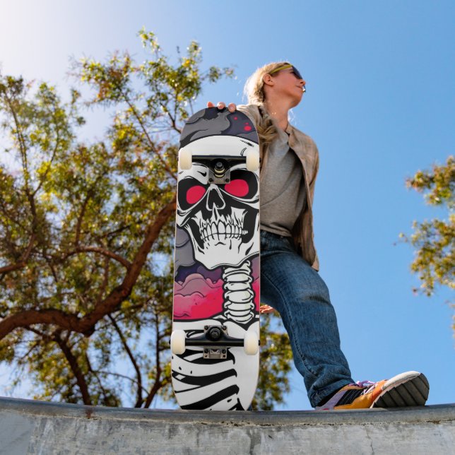 Arte de Rua Crânio de Esqueleto Skate (Ao ar livre 1)