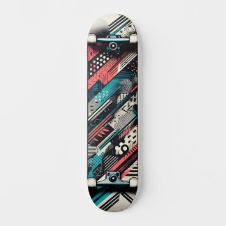 Arte de Rua em Skate com Tecnologia Retro-Futurist