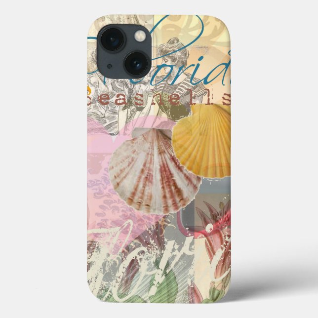 Arte de Shell de Seashell na Florida Viagens vinta (Verso)