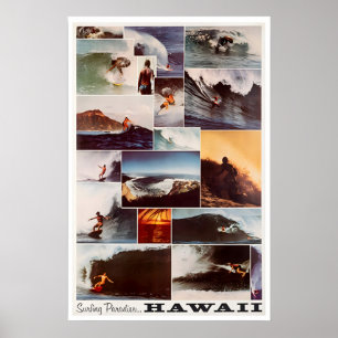 Arte de Surf do Havaí Foto de Surfista Impressão H