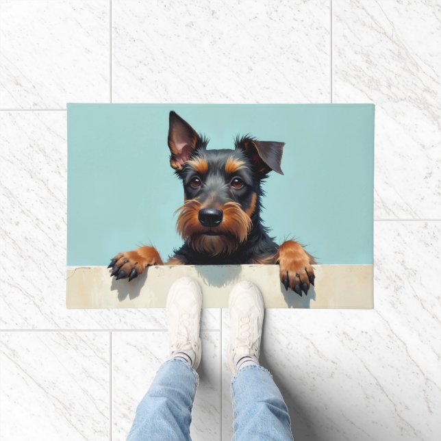 Arte de Tapete de Entrada do Cesky Terrier (Interior)