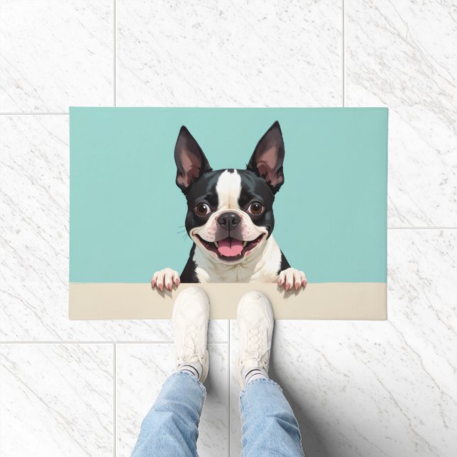Arte de Tapete de Porta Boston Terrier (Interior)