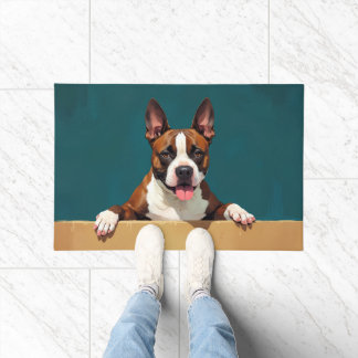 Arte de Tapete de Porta do American Staffordshire