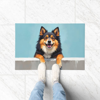 Arte de Tapete de Porta do Finnish Lapphund