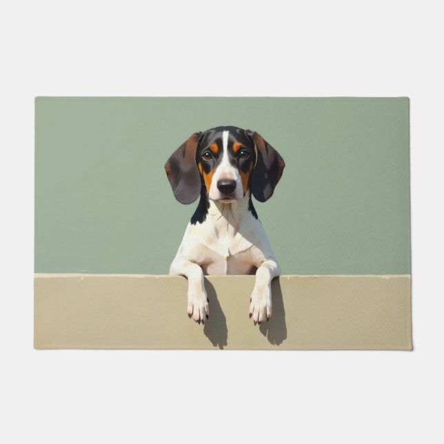 Arte de Tapete de Porta do Treeing Walker Coonhoun (Frente)
