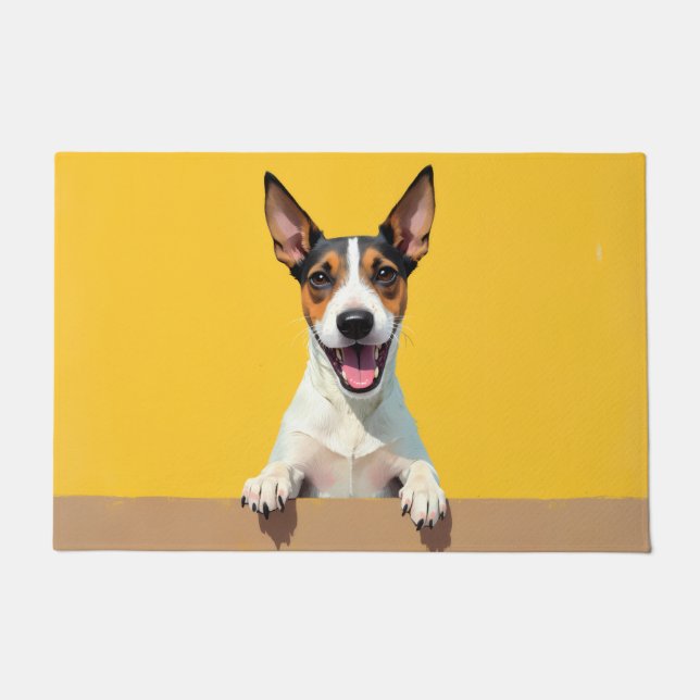 Arte de Tapete de Porta do Wire Fox Terrier (Frente)