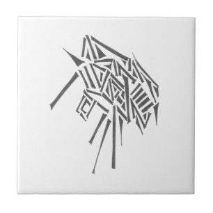 Arte de Tatuagem Tribal Abstrata Preto e Branco de
