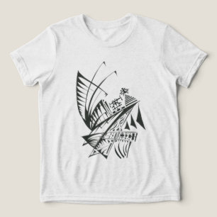Arte de Tatuagem Tribal Abstrata Preto e Branco do