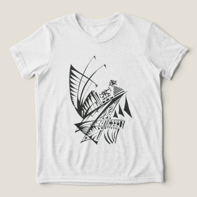 Arte de Tatuagem Tribal Abstrata Preto e Branco do (Design frontal)