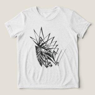 Arte de Tatuagem Tribal Abstrato Preto Branco