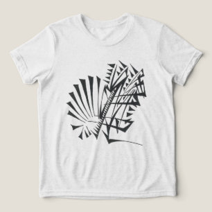 Arte de Tatuagem Tribal Abstrato Preto e Branco de
