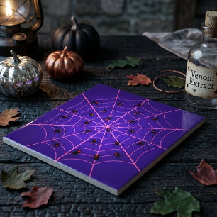 Arte de Teia de Aranha Viúva Negra Rosa Padrão de