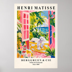 Arte de Urso Polar Estilo Matisse Impressão Banhei