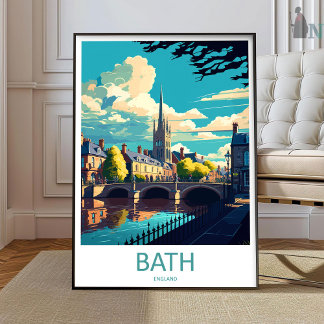 Arte de Viagem de Banho Impressão Parede Arte Pare