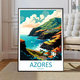 Arte de viagem dos Açores Impressão Arte de parede