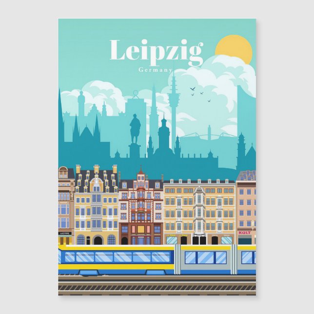 Arte de Viagem Viagem para Leipzig Alemanha (Frente)