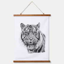 Arte de vida selvagem em preto e branco da cabeça 