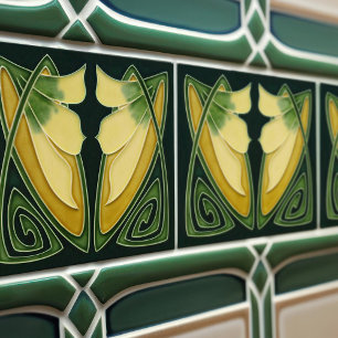 Arte Deco Amarelo Lírio Decoração de Parede Floral