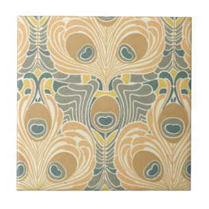 arte deco art nouveau pavão