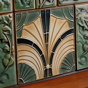 Arte Deco Belle Epoque Simetria Floral Meados do S