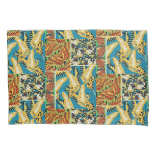 Arte Deco de Borboleta Vibrante Amarelo & Azul Tur