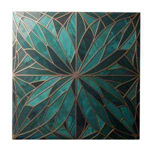Arte Deco de Luxo com Estrela Geométrica Dourada
