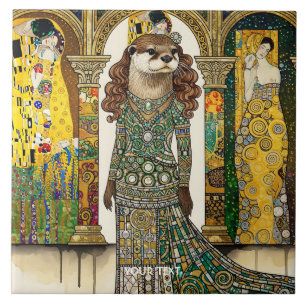 Arte Deco Fantasia de Lontra Fofa