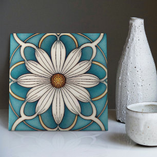 Arte Deco Floral Azul da Margarida Azul Decoração 