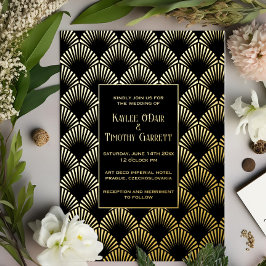 Arte Deco Foil Casamento/Aniversário/Convite de fe