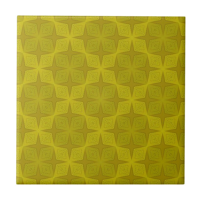 Arte deco geométrica azeitona verde (Frente)