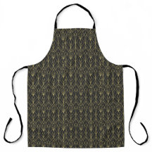 Arte deco geométrica vintage ouro negro