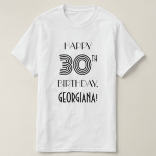 Arte Deco Inspirou Camisa aniversário de 30 anos 