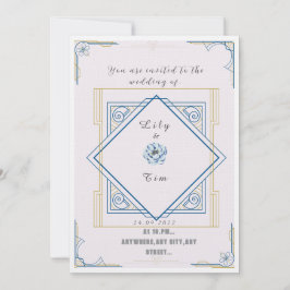 Arte deco inspirou convite para casamento