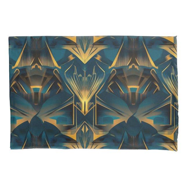 Arte Deco Par Pillowcases Padrão (Frente-Esquerda)
