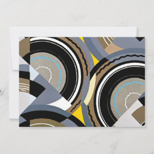 Arte Deco Pochoir Vintage Formas Geométricas Jazz