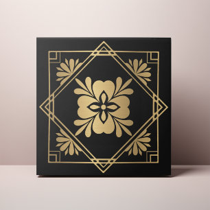 Arte Deco Preto e Dourado