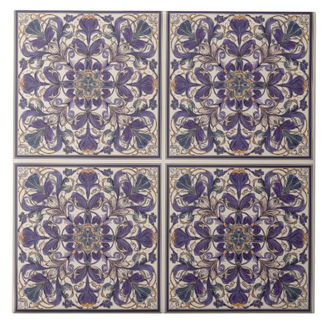 Arte Deco Radial Roxo (Frente)